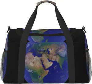 Outer Space Earth Travel Duffel Bag Large Foldable Waterproof Overnight Bag For Beach Swim Bags Pool Sports Gym