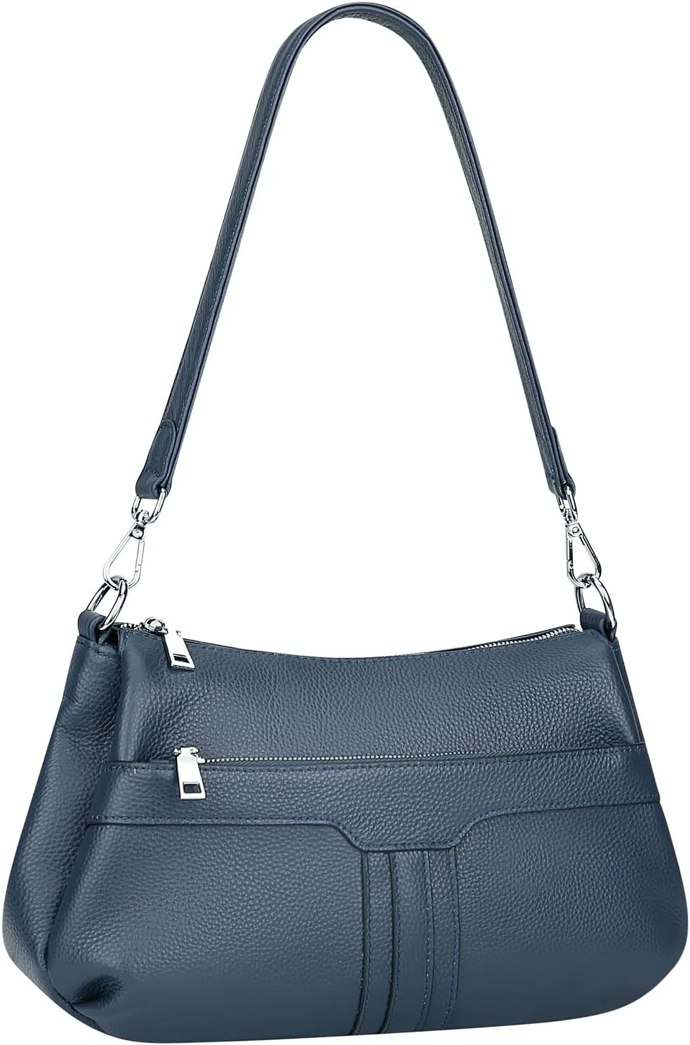 Over Earth Genuine Leather Hobo Bags for Women Small Soft Ladies Shoulder Purses and Handbags Casual Practical Crossbody Bag