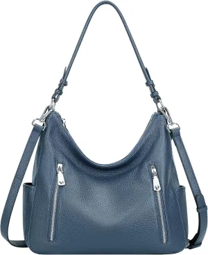 Over Earth Genuine Leather Purses and Handbags for Women Hobo Shoulder Bag Ladies Crossbody Bags Medium