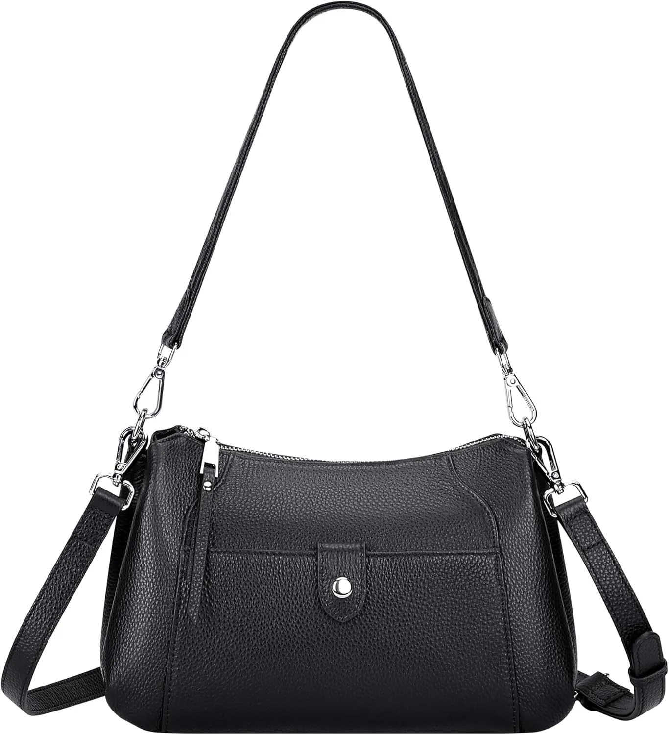Over Earth Genuine Leather Small Hobo Crossbody Bags for Women Shoulder Purses and Handbags