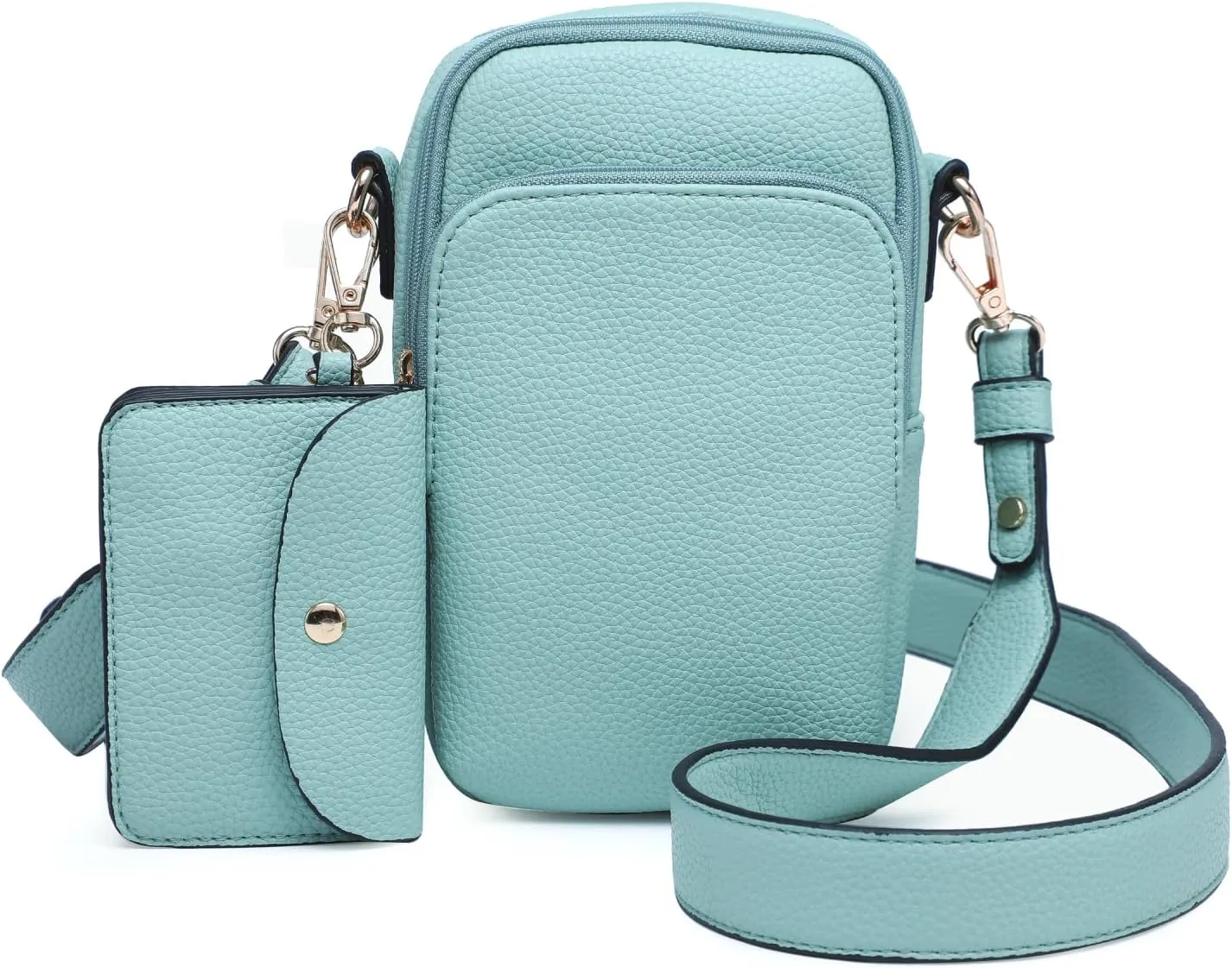 Parker Crossbody Bags for Women Vegan Leather Travel Purse Small Shoulder Handbags with Detachable Snap Pouch