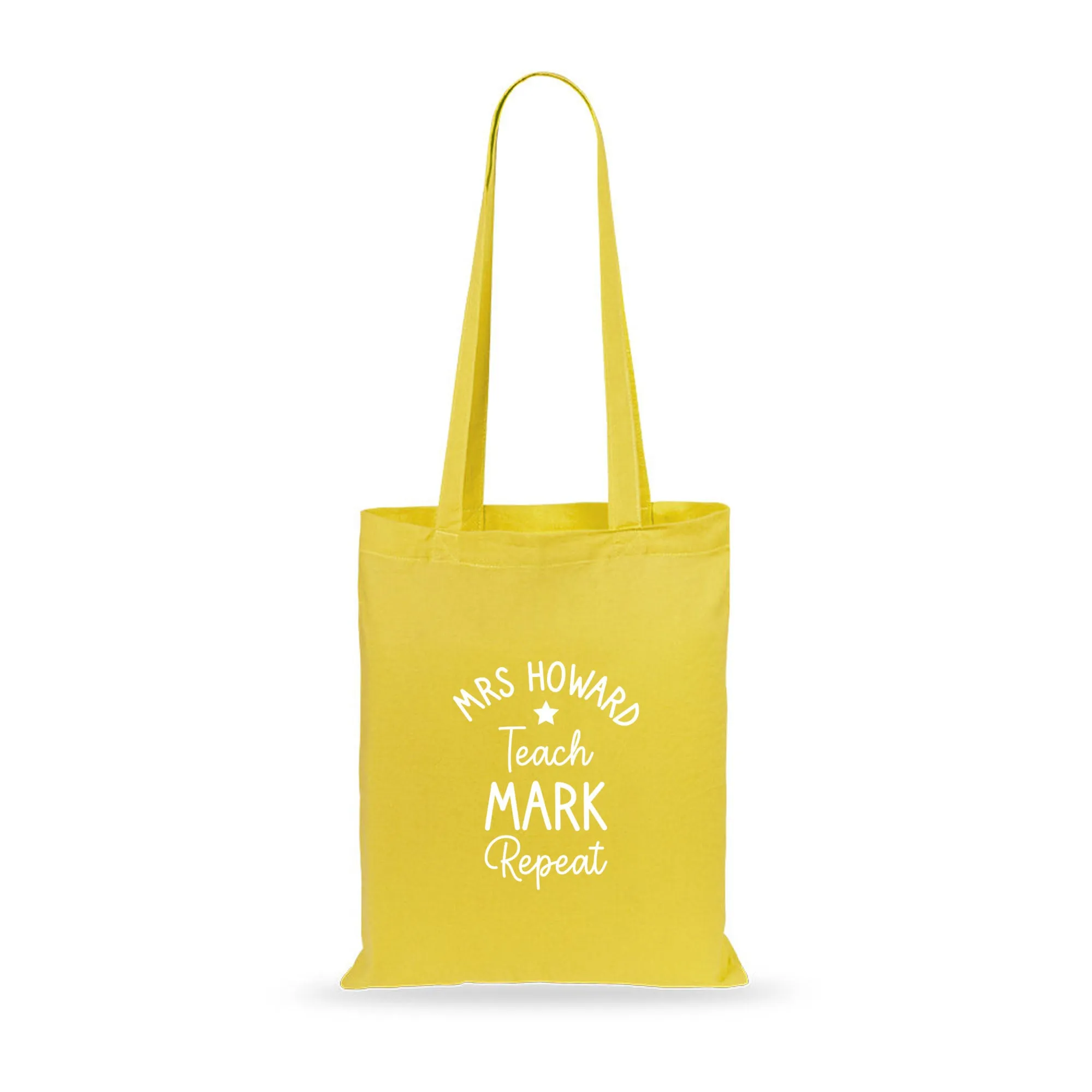 Personalised Teacher Tote Bag - Teach, Mark, Repeat