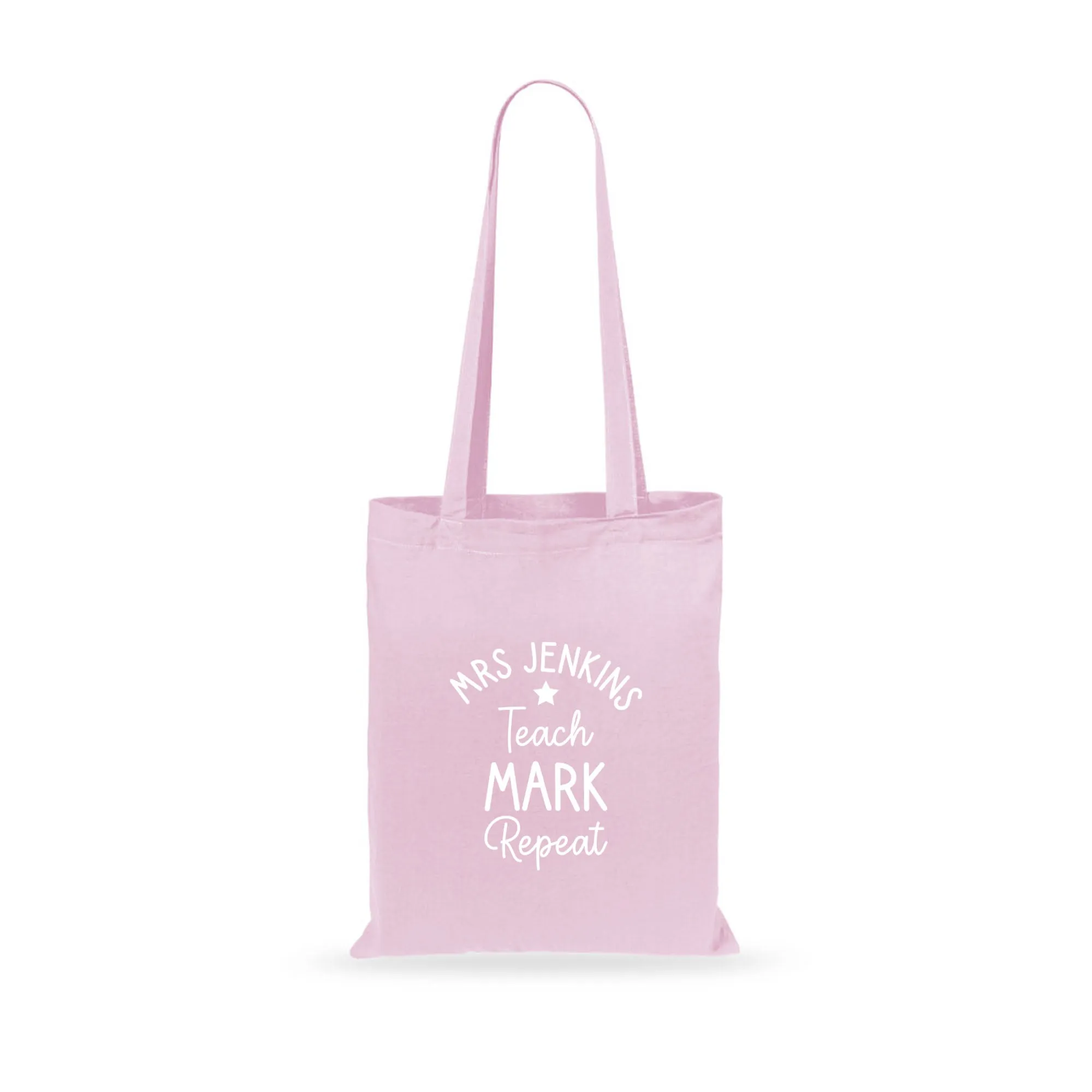 Personalised Teacher Tote Bag - Teach, Mark, Repeat