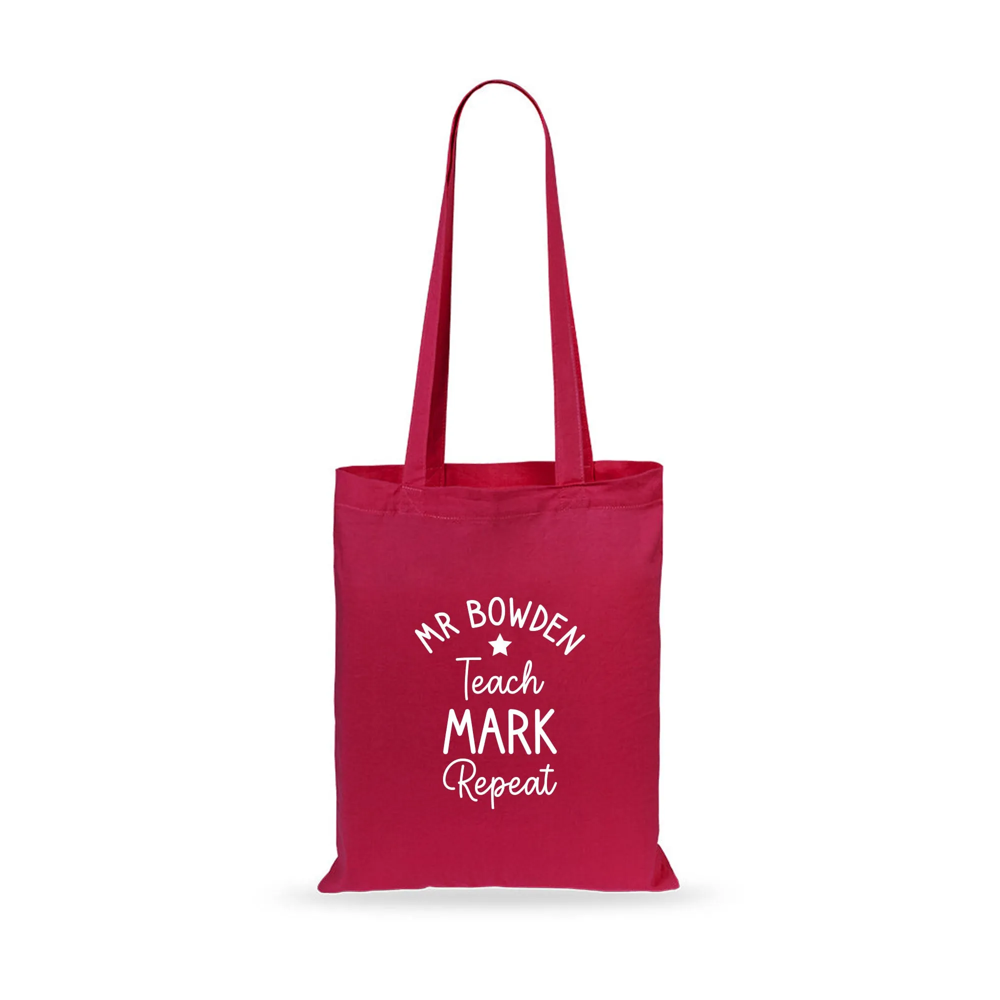 Personalised Teacher Tote Bag - Teach, Mark, Repeat