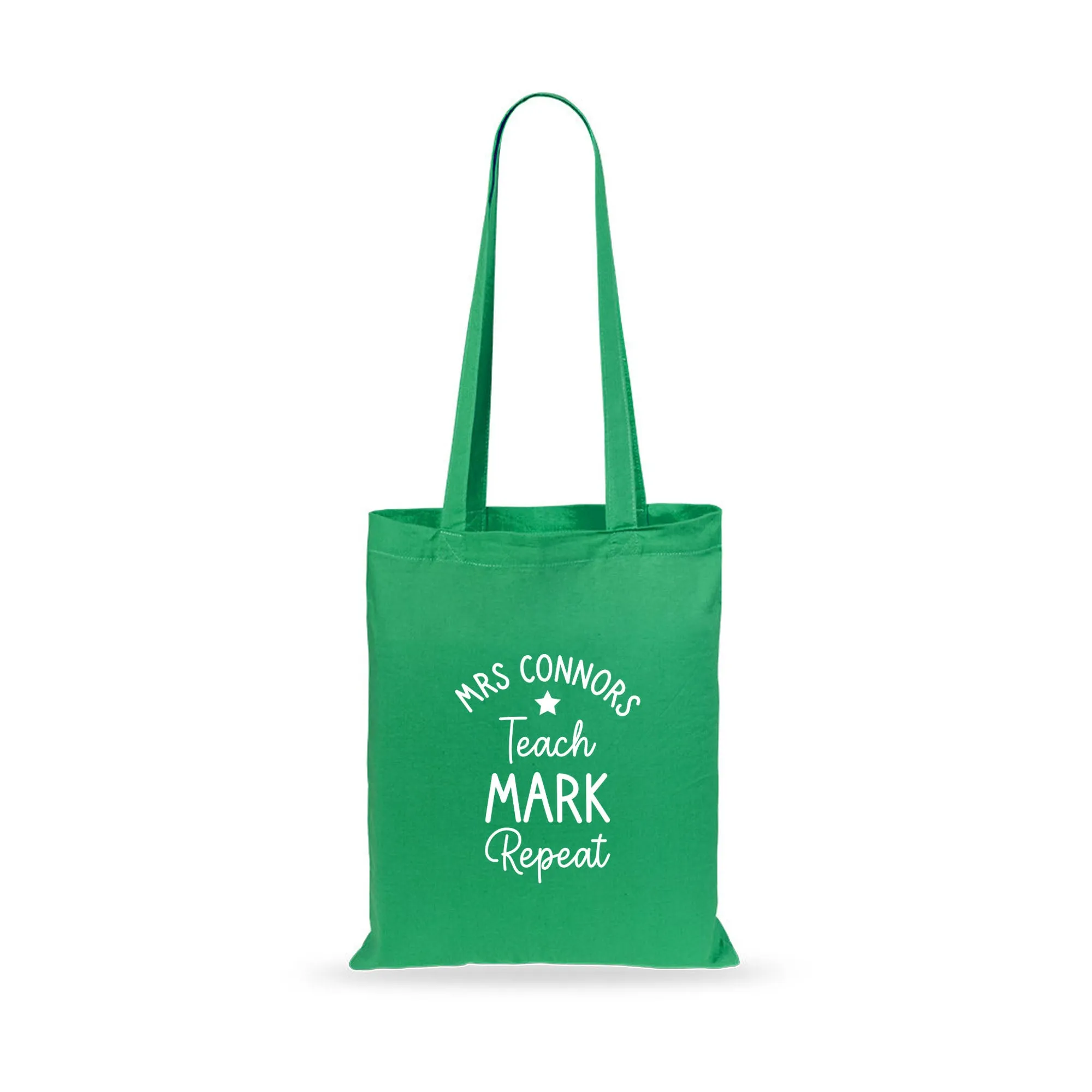 Personalised Teacher Tote Bag - Teach, Mark, Repeat