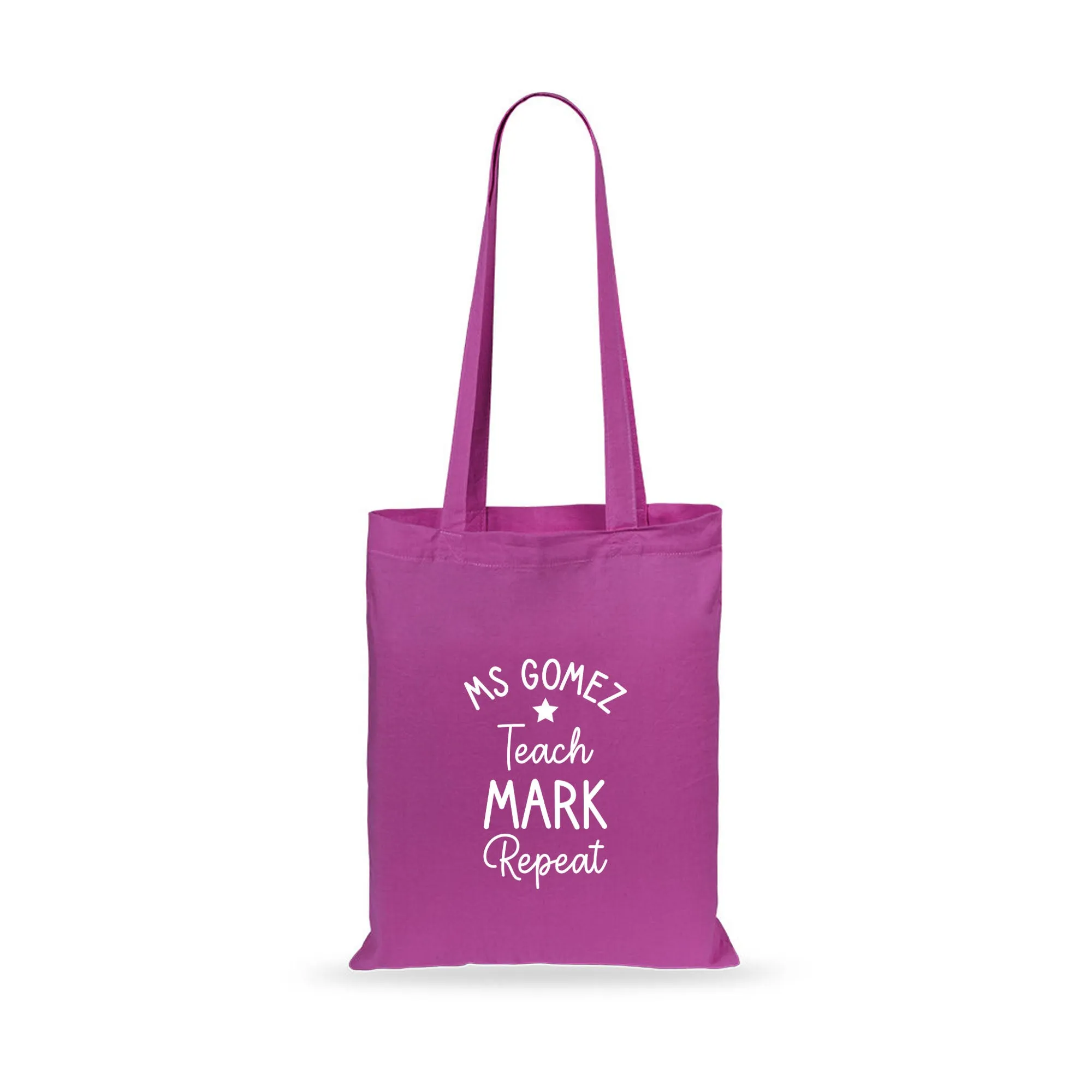 Personalised Teacher Tote Bag - Teach, Mark, Repeat