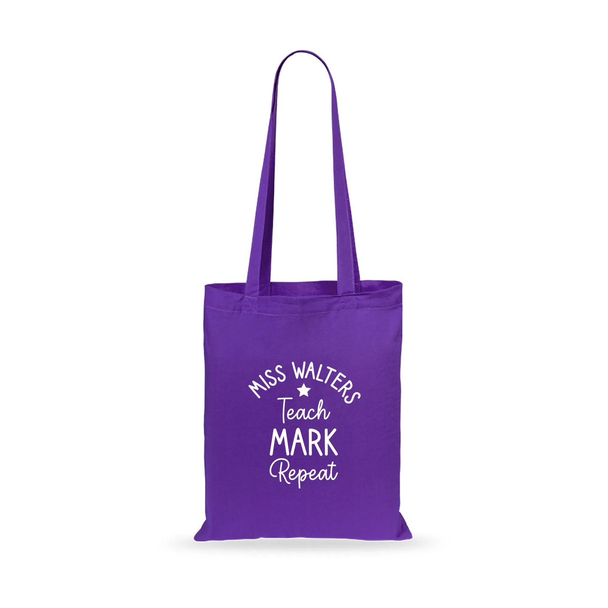 Personalised Teacher Tote Bag - Teach, Mark, Repeat