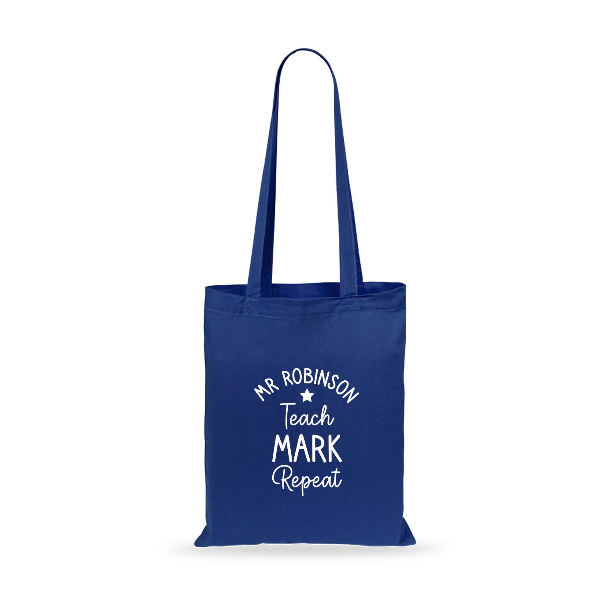 Personalised Teacher Tote Bag - Teach, Mark, Repeat