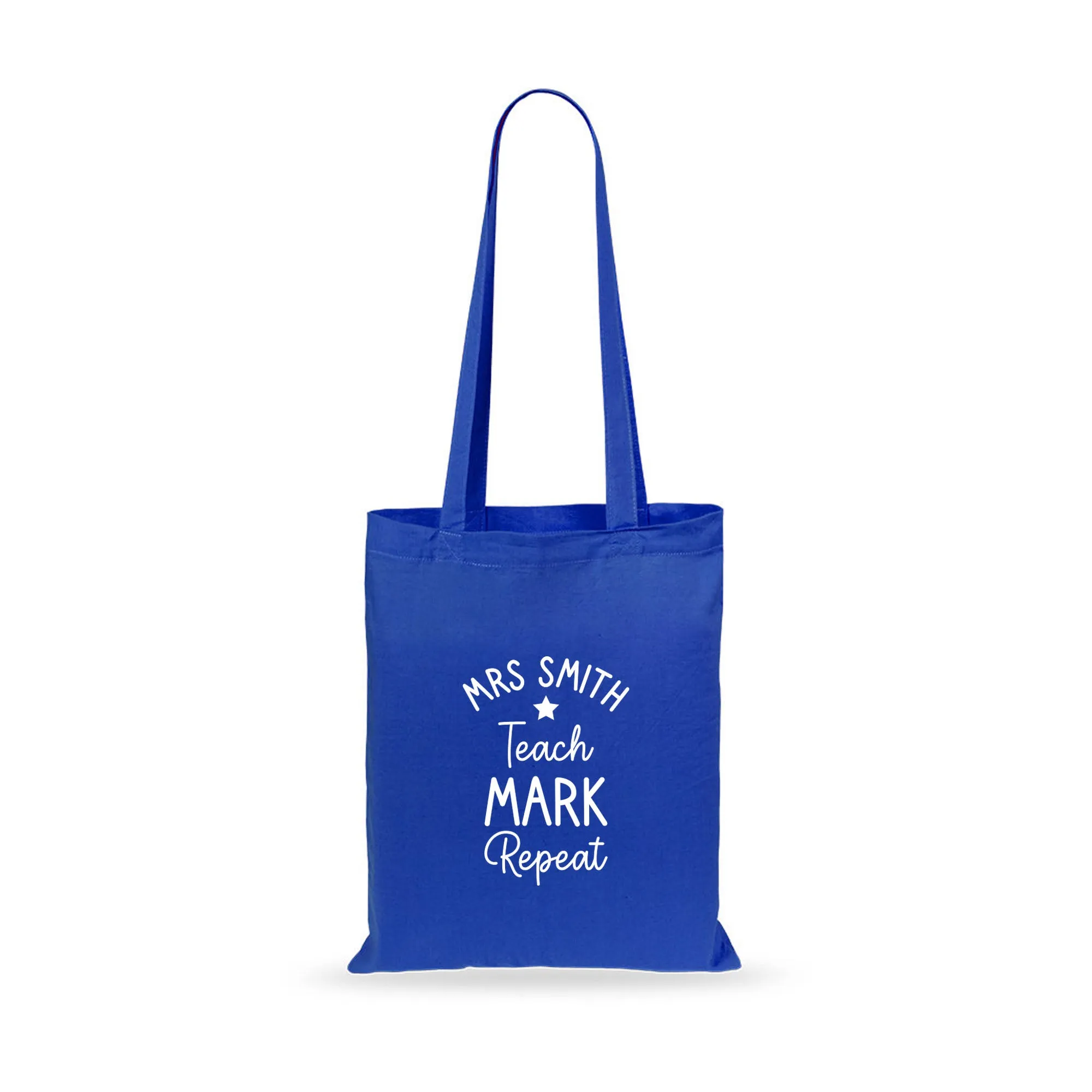 Personalised Teacher Tote Bag - Teach, Mark, Repeat