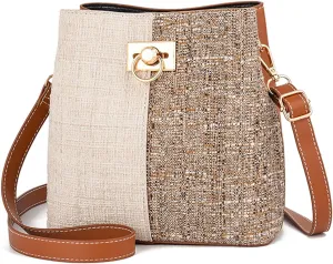 PINCNEL Small Crossbody Purses for Women, Shoulder Bag for Women, PU Leather Crossbody Bags Bucket Bag Handbags