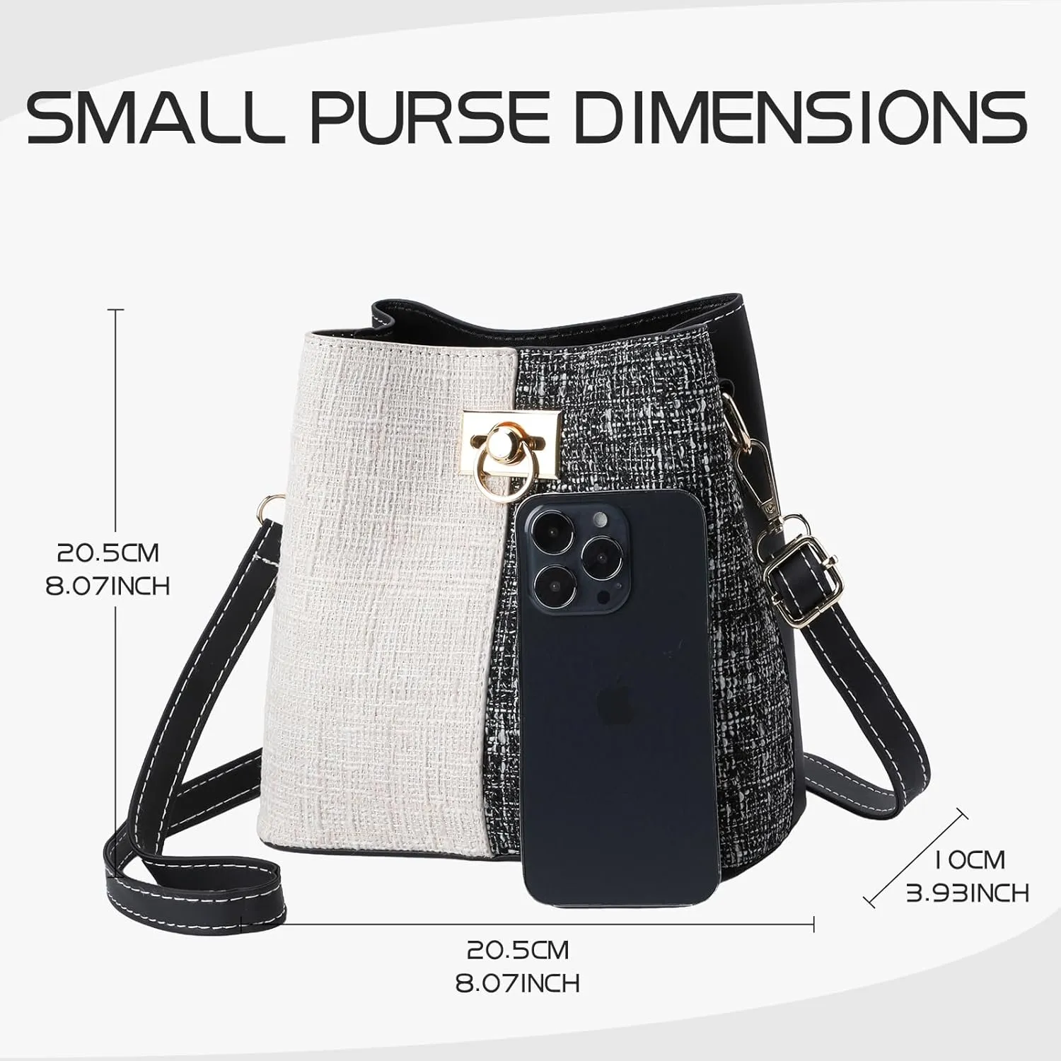 PINCNEL Small Crossbody Purses for Women, Shoulder Bag for Women, PU Leather Crossbody Bags Bucket Bag Handbags