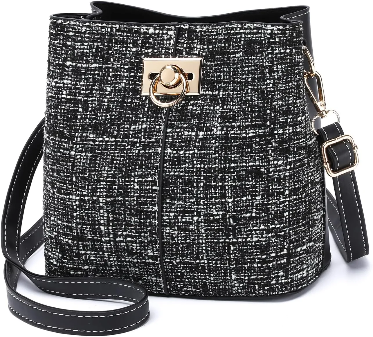 PINCNEL Small Crossbody Purses for Women, Shoulder Bag for Women, PU Leather Crossbody Bags Bucket Bag Handbags