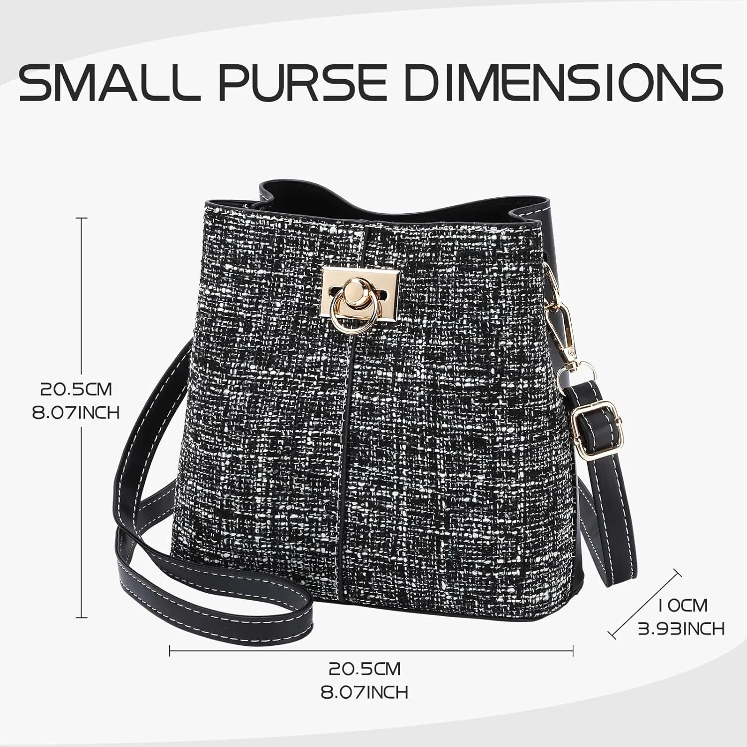 PINCNEL Small Crossbody Purses for Women, Shoulder Bag for Women, PU Leather Crossbody Bags Bucket Bag Handbags