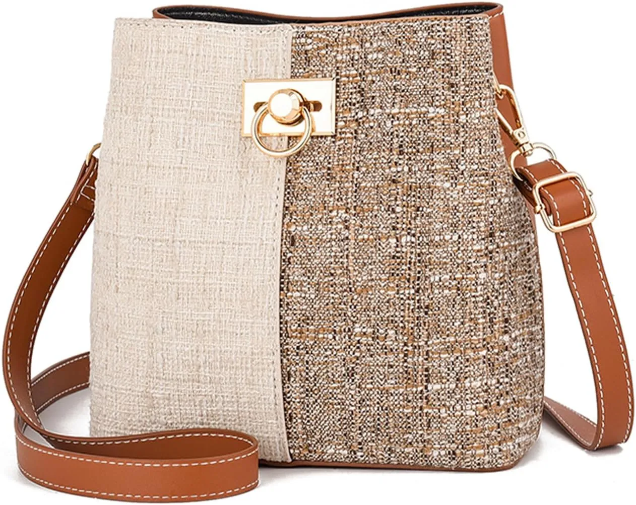 PINCNEL Small Crossbody Purses for Women, Shoulder Bag for Women, PU Leather Crossbody Bags Bucket Bag Handbags