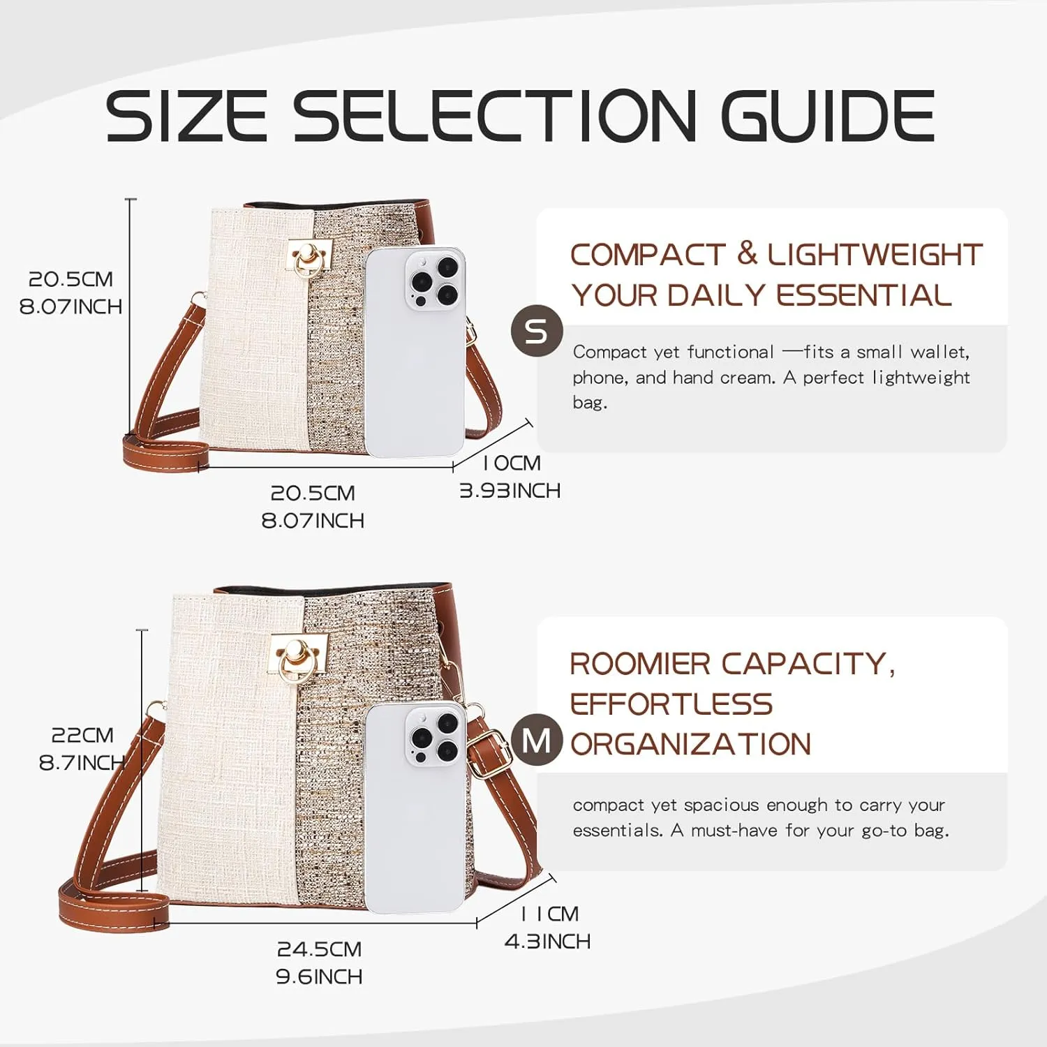 PINCNEL Small Crossbody Purses for Women, Shoulder Bag for Women, PU Leather Crossbody Bags Bucket Bag Handbags