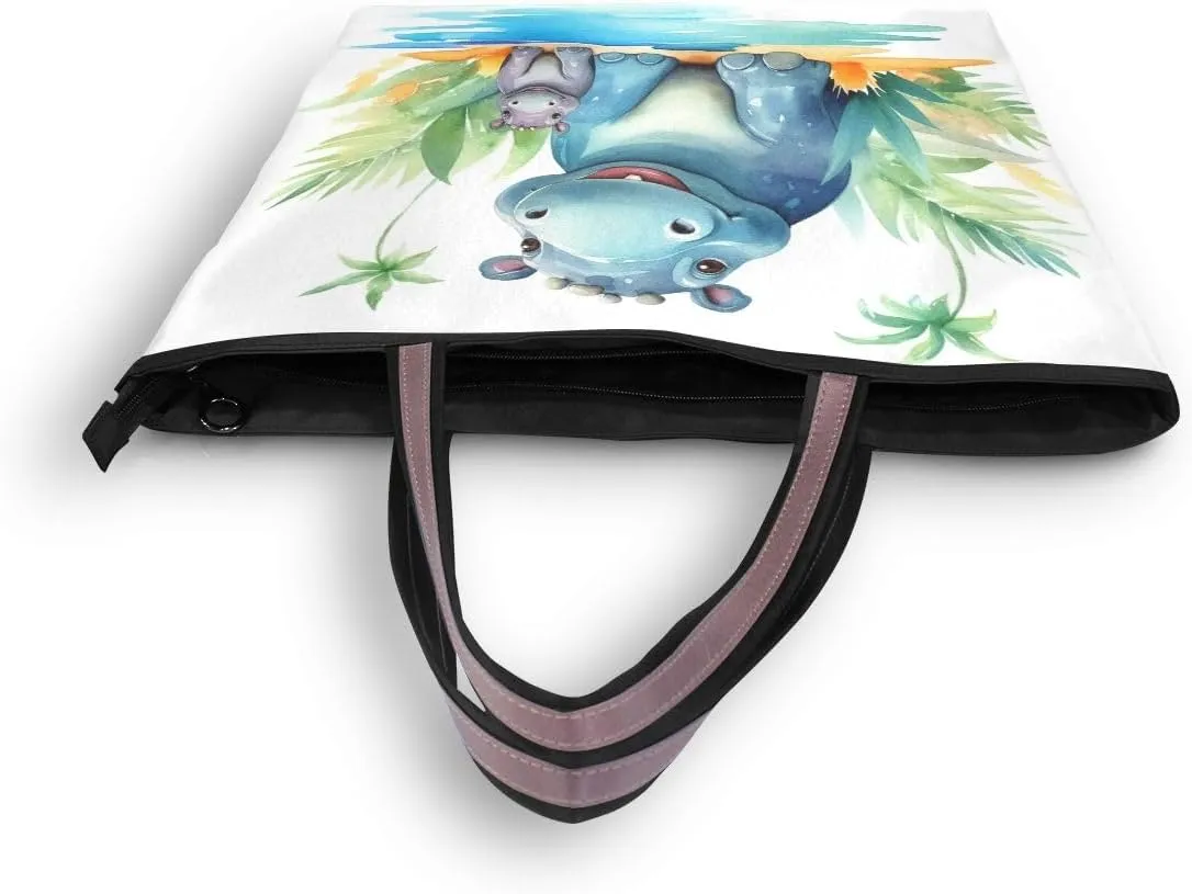 Pond Hippo Shoulder Bags Large Handle Ladies Handbag