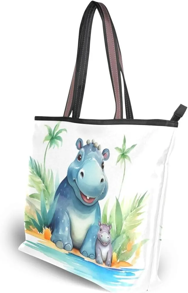Pond Hippo Shoulder Bags Large Handle Ladies Handbag