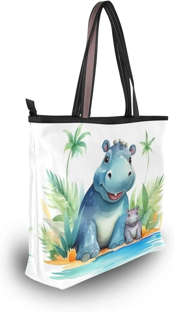 Pond Hippo Shoulder Bags Large Handle Ladies Handbag