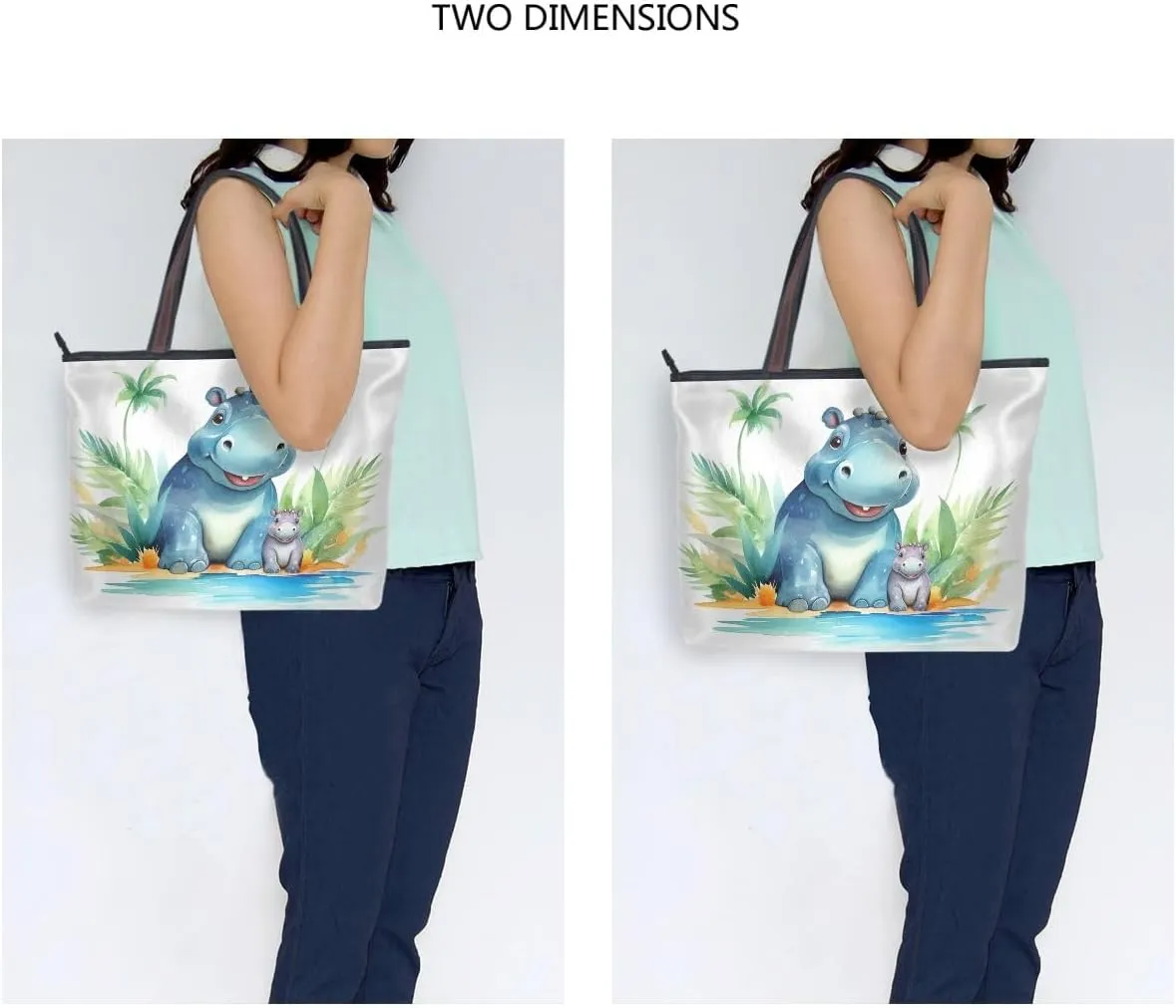 Pond Hippo Shoulder Bags Large Handle Ladies Handbag