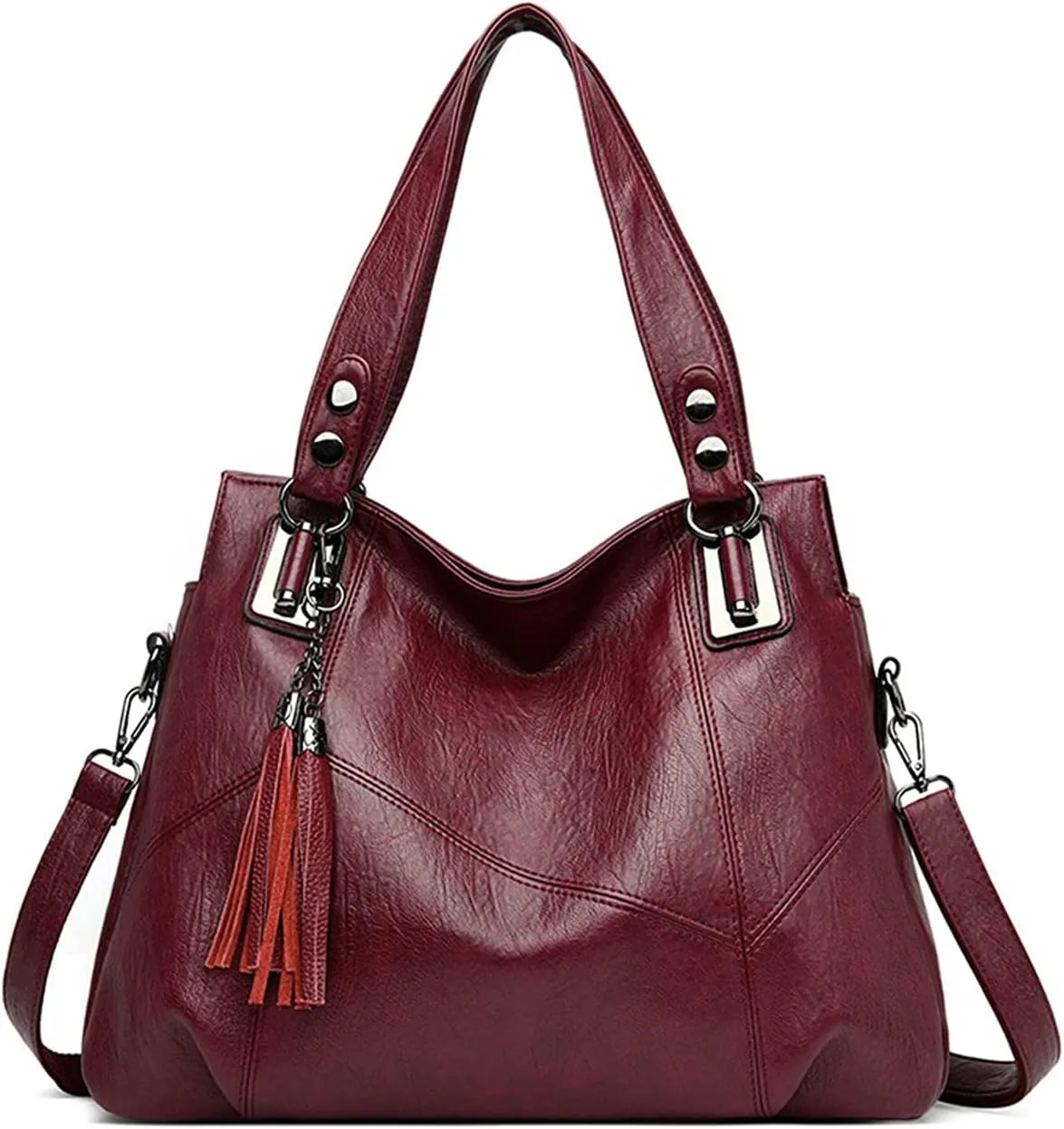 PORRASSO Women Handbags Fashion Hobo Shoulder Bag Ladies Crossbody Bag Large Tote Purse
