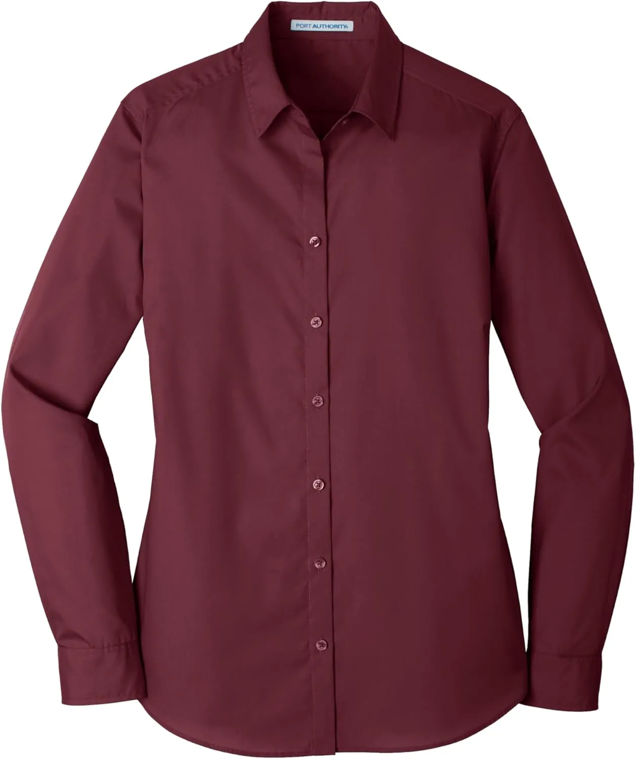 Port Authority Women's Long Sleeve Carefree Poplin Button-Down Shirt