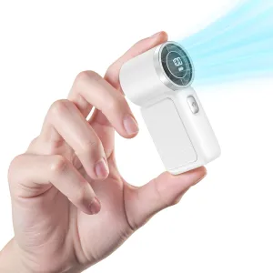 Portable Handheld Mini Fan, 6 Gear Wind, Hand Small Travel Personal Held Fans, Rechargeable Turbo Fan, Gifts for Women Men, for Camping Vacation Outdoor (white)