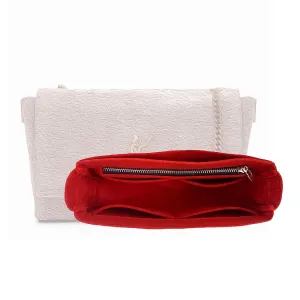 Premium Purse Organizer fits Kate Reversible Bag Organizer, Kate Reversible Bag Insert, Handmade 2mm Premium Felt Snug Sturdy Fit with Gold Zipper (For Medium Kate Reversible, Lightcoffee)