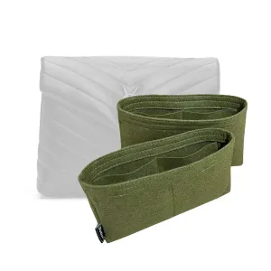 Premium Purse Organizer fits Loulou Small Organizer Insert, Loulou Toy Bag Organizer, Medium Loulou Organizer, FULL Set of 2 Handmade 2mm Felt Inserts Snug Sturdy (For Small Loulou, Beige)