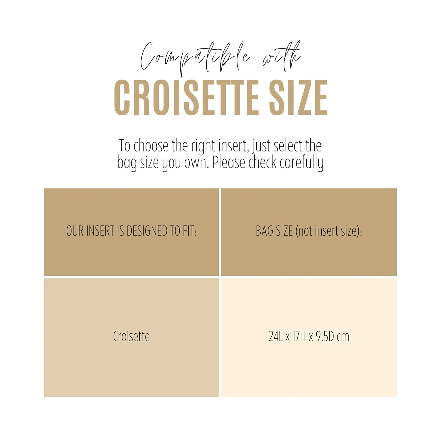 Premium Purse Organizer for Croisette Insert, fits Lv Croisette Organizer Insert, Handmade 1.2mm Premium Felt Insert, Double Layered Base Snug Sturdy Fit Gold Zip (For Croisette, Geyser Blue)