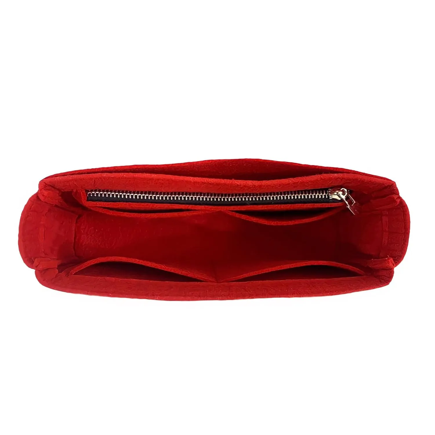 Purse Organizer for Valentino Roman Stud Bag Organizer, Medium Roman Stud Insert, Large Roman Stud Organizer, Handmade 2mm Thick Felt Gold Zipper (For Medium Roman Stud, Tea)