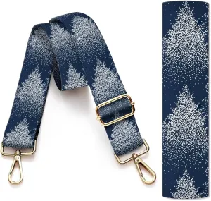 Purse Strap Replacement Crossbody, 3.8cm Wide Shoulder Strap Adjustable Replacement Belt Gold Buckle, Handbag Crossbody Bag Strap Snow Forest