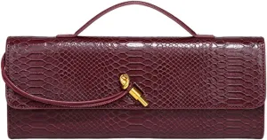 QWINEE Women's Woven Evening Bag PU Leather Clutch Purse Flap Handbag Elegant Crossbody Bag Shoulder Bag Underarm Bag