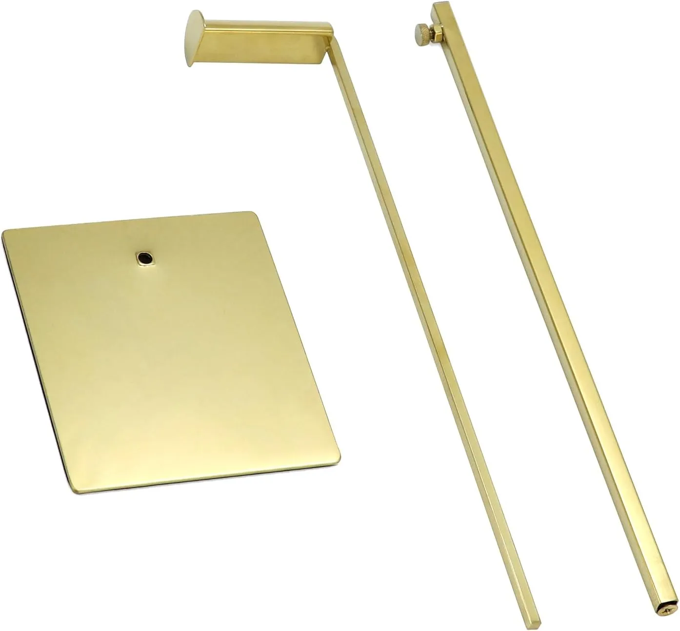 QWORK Purse Display Stands, 2 Pack Polished Gold Handbag Display Holder Jewelry Rack, (15.75" to 27.56") Adjustable Height Retail Countertop Single Hook Display Stand, for Bags,Purses,Wig, Jewelry