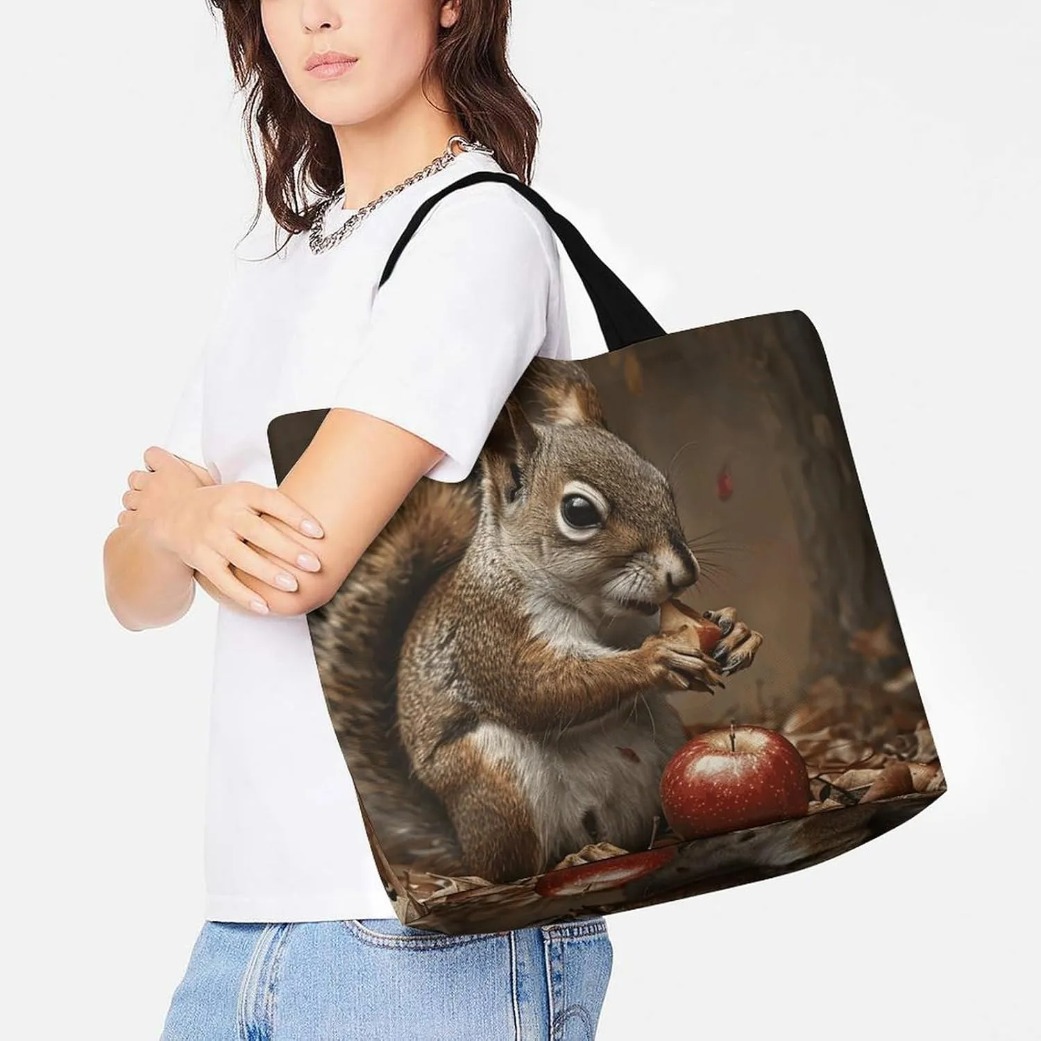 Red Eyed Tree Frog Tote Bags, Reusable Grocery Bags, Large Shopping Bag, Shoulder Bag for Women