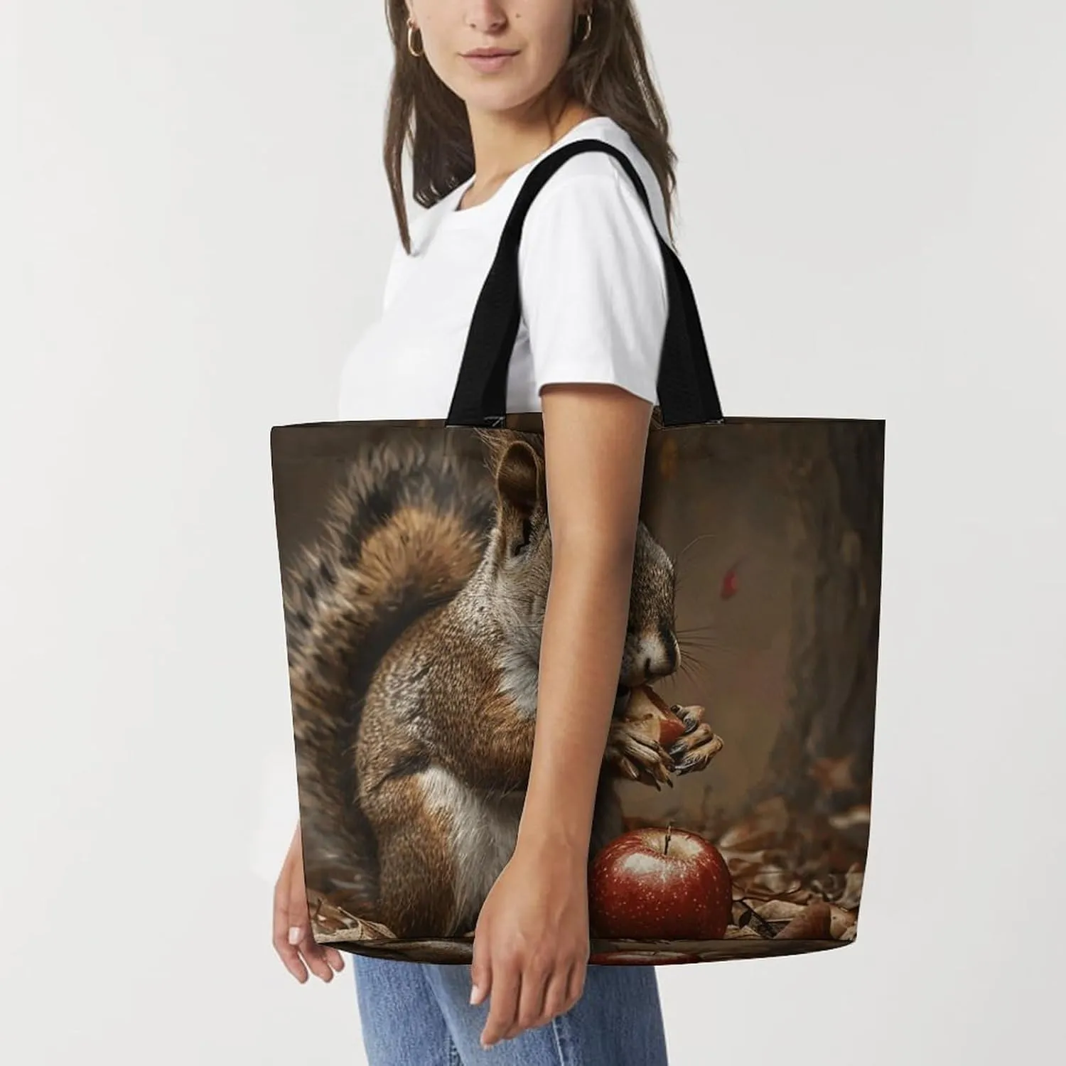 Red Eyed Tree Frog Tote Bags, Reusable Grocery Bags, Large Shopping Bag, Shoulder Bag for Women