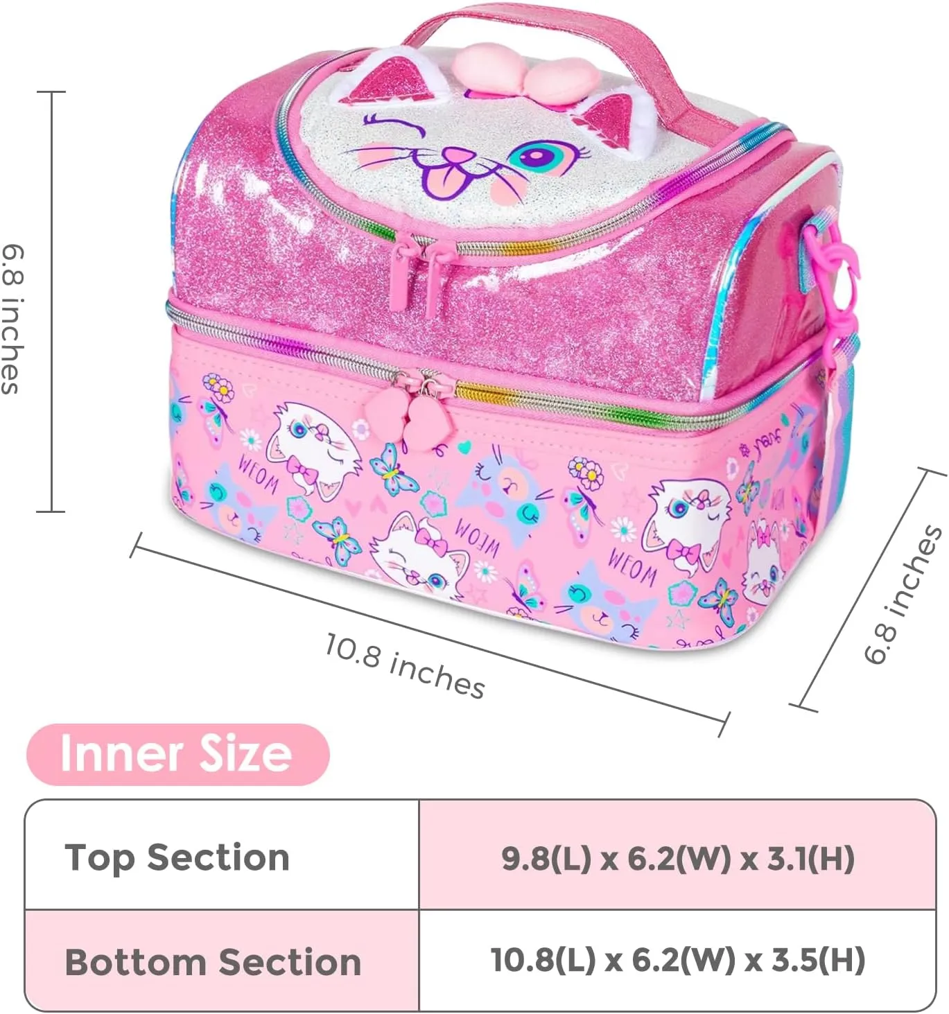 RLGPBON Kids Lunch Bag,Insulated Lunch Box for Girls Boys,Lunch Bag Toddler Teen,School Daycare Cute Travel bags