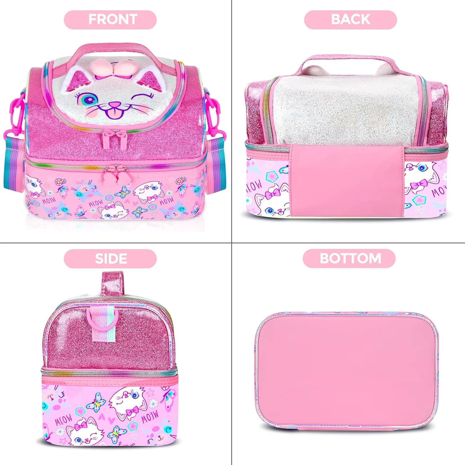 RLGPBON Kids Lunch Bag,Insulated Lunch Box for Girls Boys,Lunch Bag Toddler Teen,School Daycare Cute Travel bags