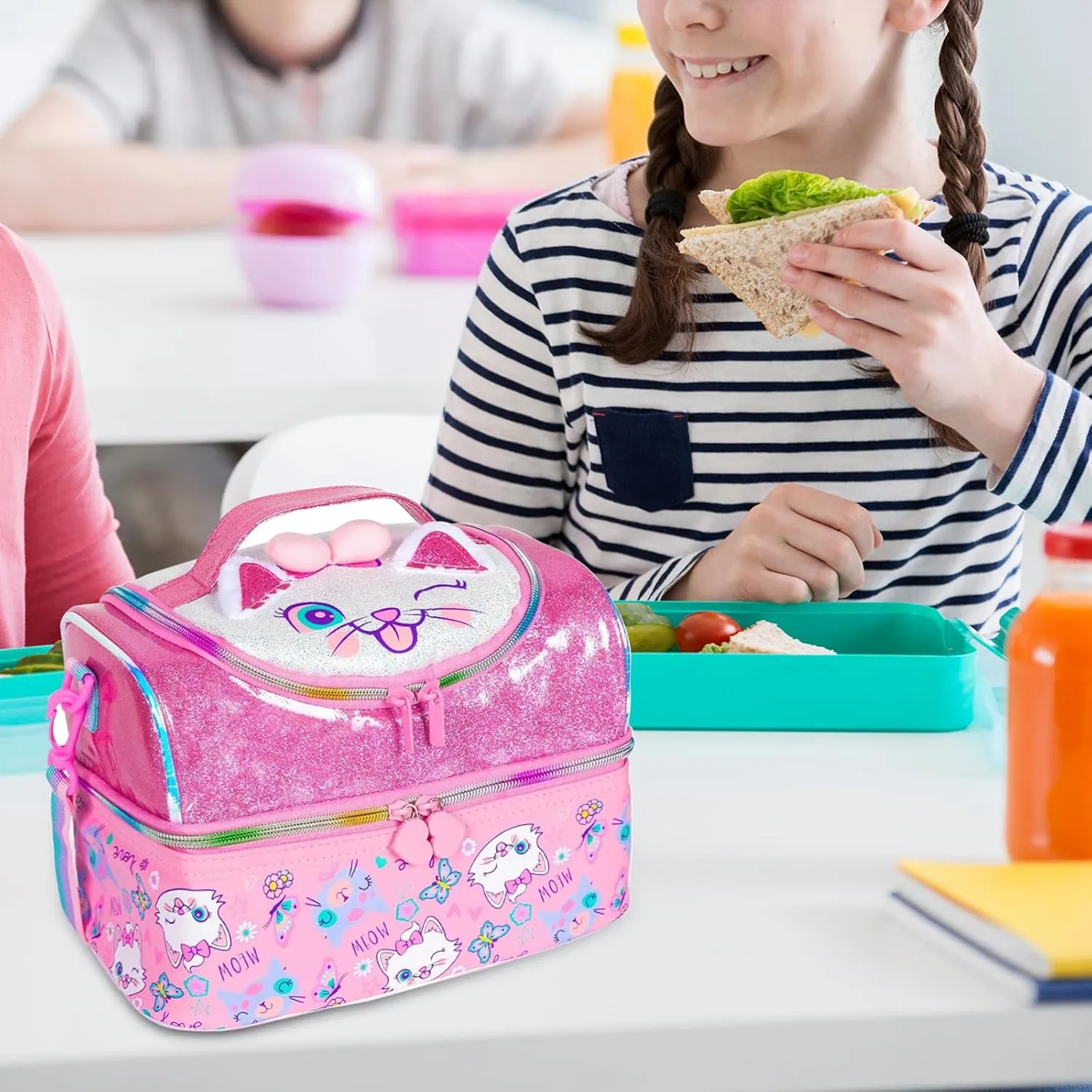 RLGPBON Kids Lunch Bag,Insulated Lunch Box for Girls Boys,Lunch Bag Toddler Teen,School Daycare Cute Travel bags