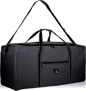 Roamlite Extra Large Size 2-X-L Duffel Bag - Very Big Holdall, Cargo Travel Luggage - 100 Litre 30 Inch, L76 cm xW34cm xH37cm - Plain Black RL30K