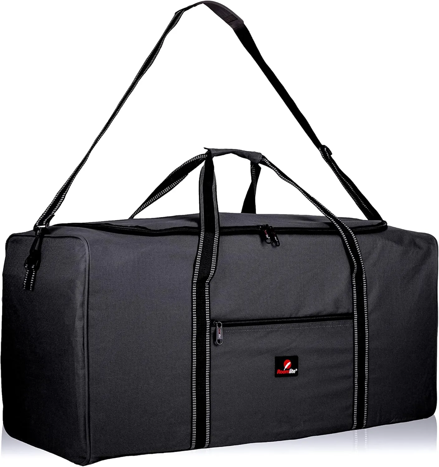 Roamlite Extra Large Size 2-X-L Duffel Bag - Very Big Holdall, Cargo Travel Luggage - 100 Litre 30 Inch, L76 cm xW34cm xH37cm - Plain Black RL30K