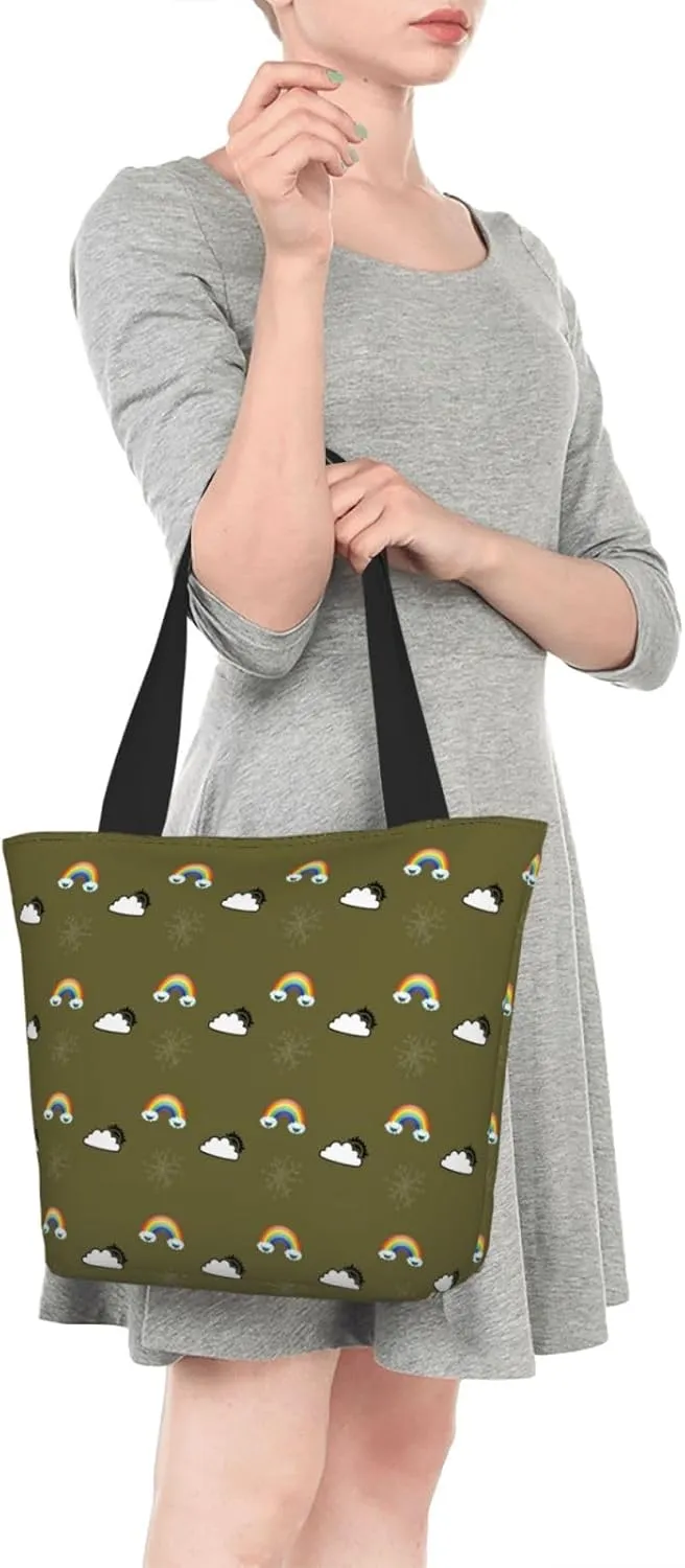 Romantic Bubbles Birthday Balloons Tote Bag Women Reusable Shopping Bags Shoulder Bag Portable Storage HandBags