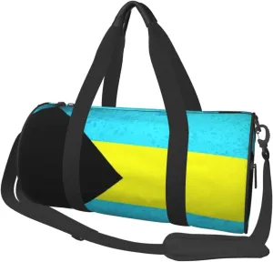 Round Duffle Bag Bahamas Flag Unisex Travel Bag Duffle Bag