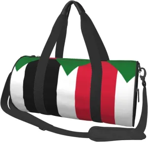 Round Duffle Bag Flag of Sudan Unisex Travel Bag Duffle Bag