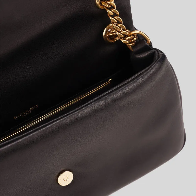 SAINT LAURENT YSL Calypso In Plunged Lambskin Black RS-734153