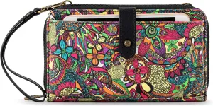 Sakroots Artist Circle Smartphone Crossbody in Eco Twill, Detachable Wristlet Strap