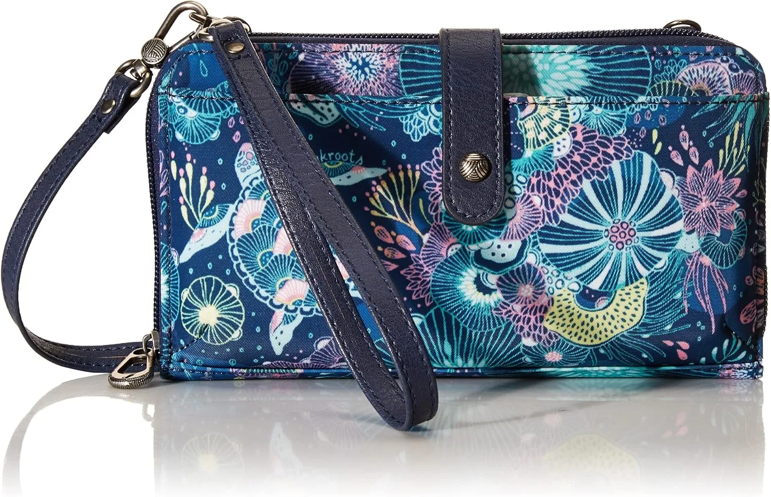 Sakroots Artist Circle Smartphone Crossbody in Eco Twill, Detachable Wristlet Strap