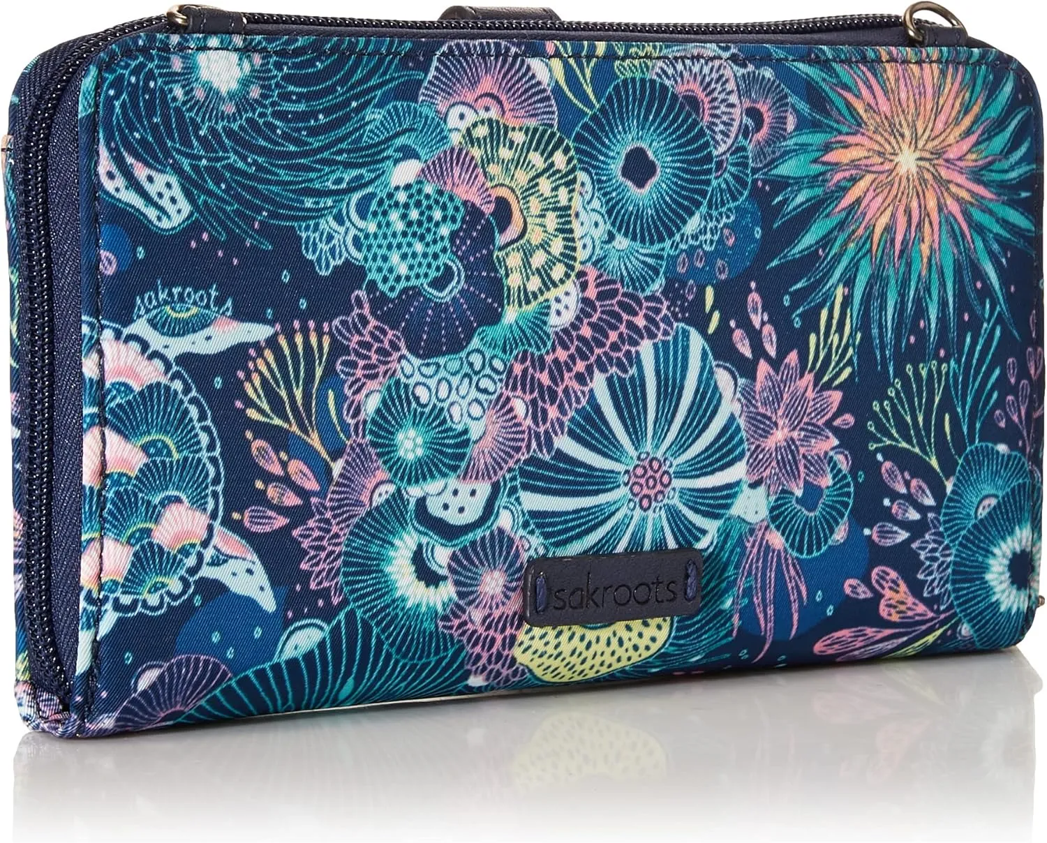 Sakroots Artist Circle Smartphone Crossbody in Eco Twill, Detachable Wristlet Strap