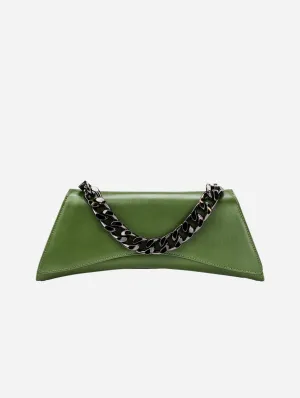 Satori Vegan Cactus Leather Clutch | Green Helen