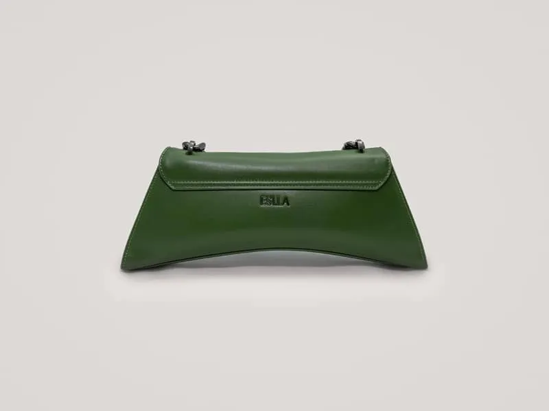 Satori Vegan Cactus Leather Clutch | Green Helen