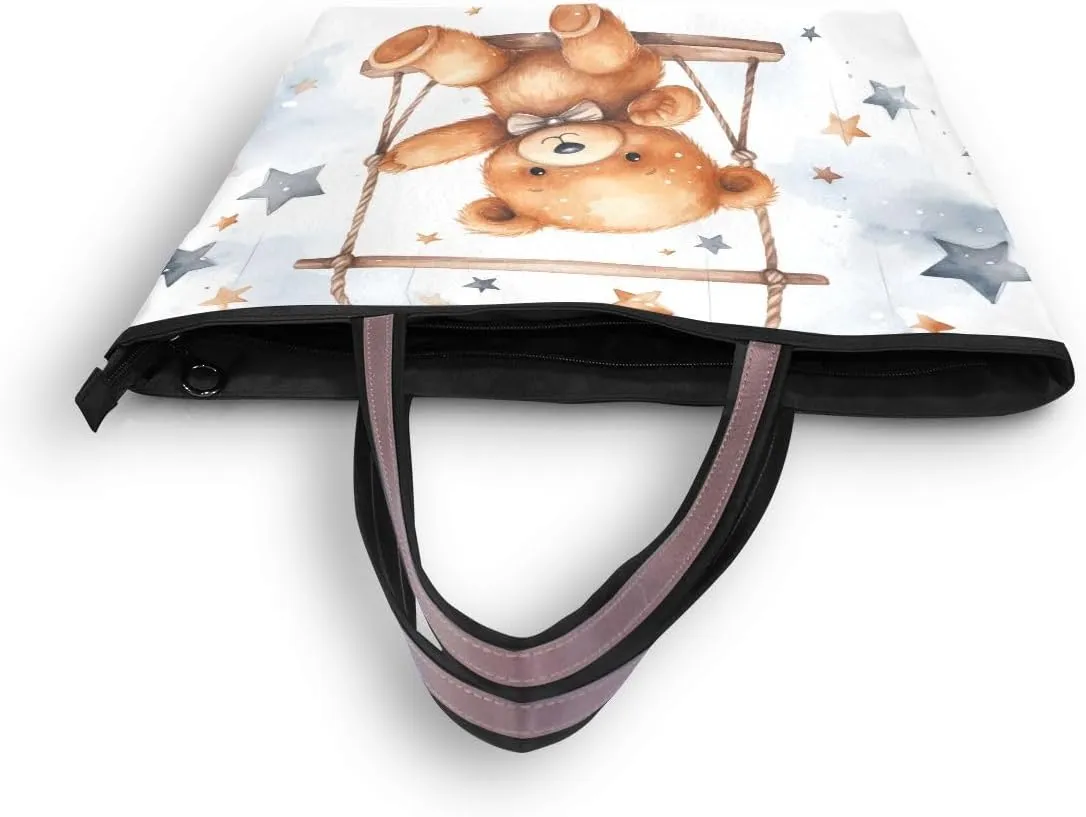 senya Swing Bear Shoulder Bags Large Handle Ladies Handbag
